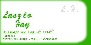 laszlo hay business card